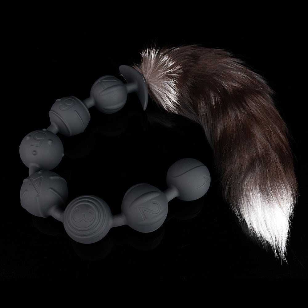 七つボール アナルビーズ 尻尾付き