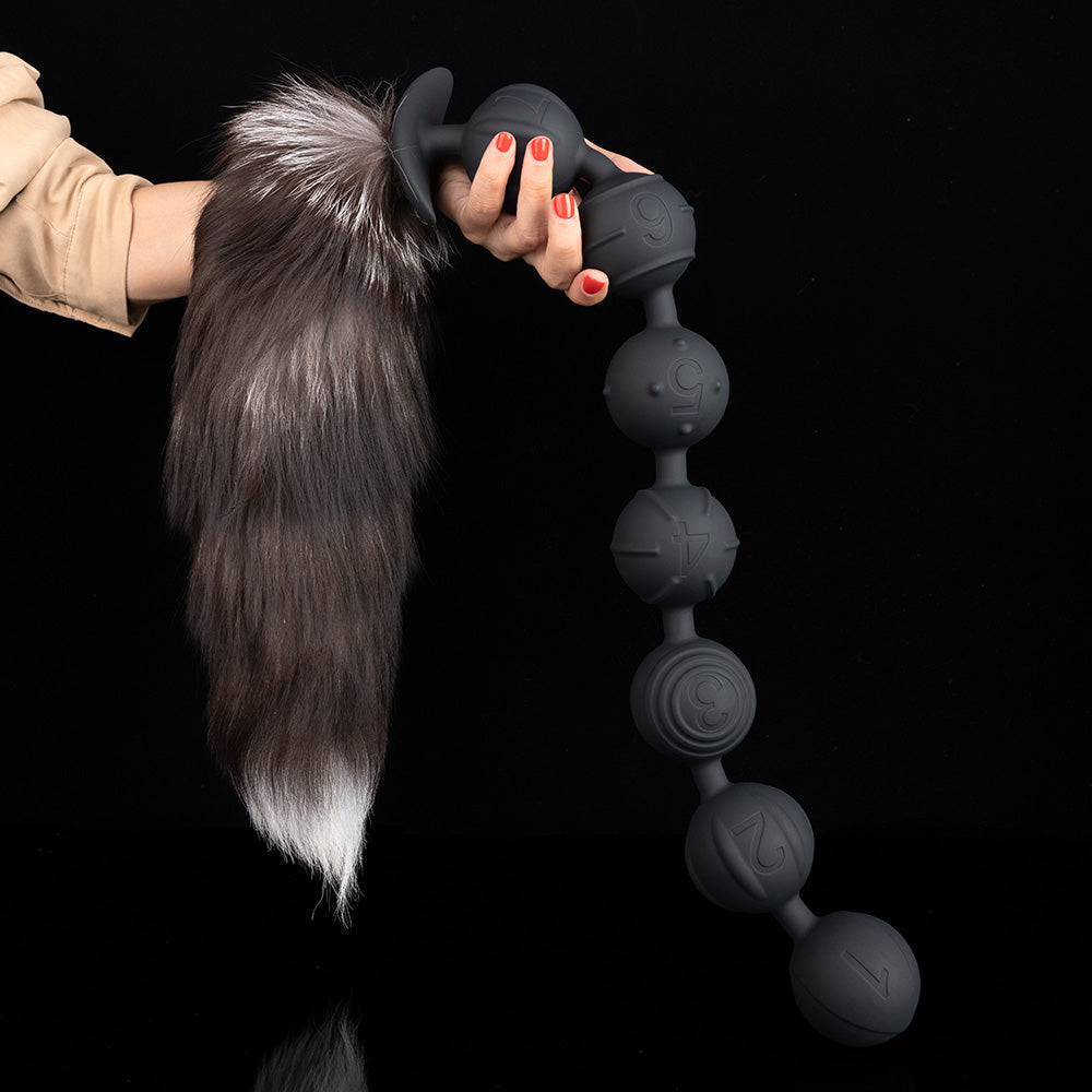 七つボール アナルビーズ 尻尾付き