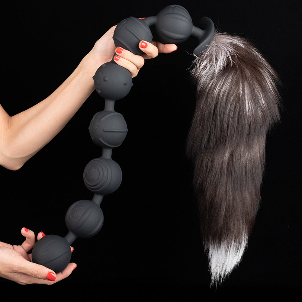 七つボール アナルビーズ 尻尾付き