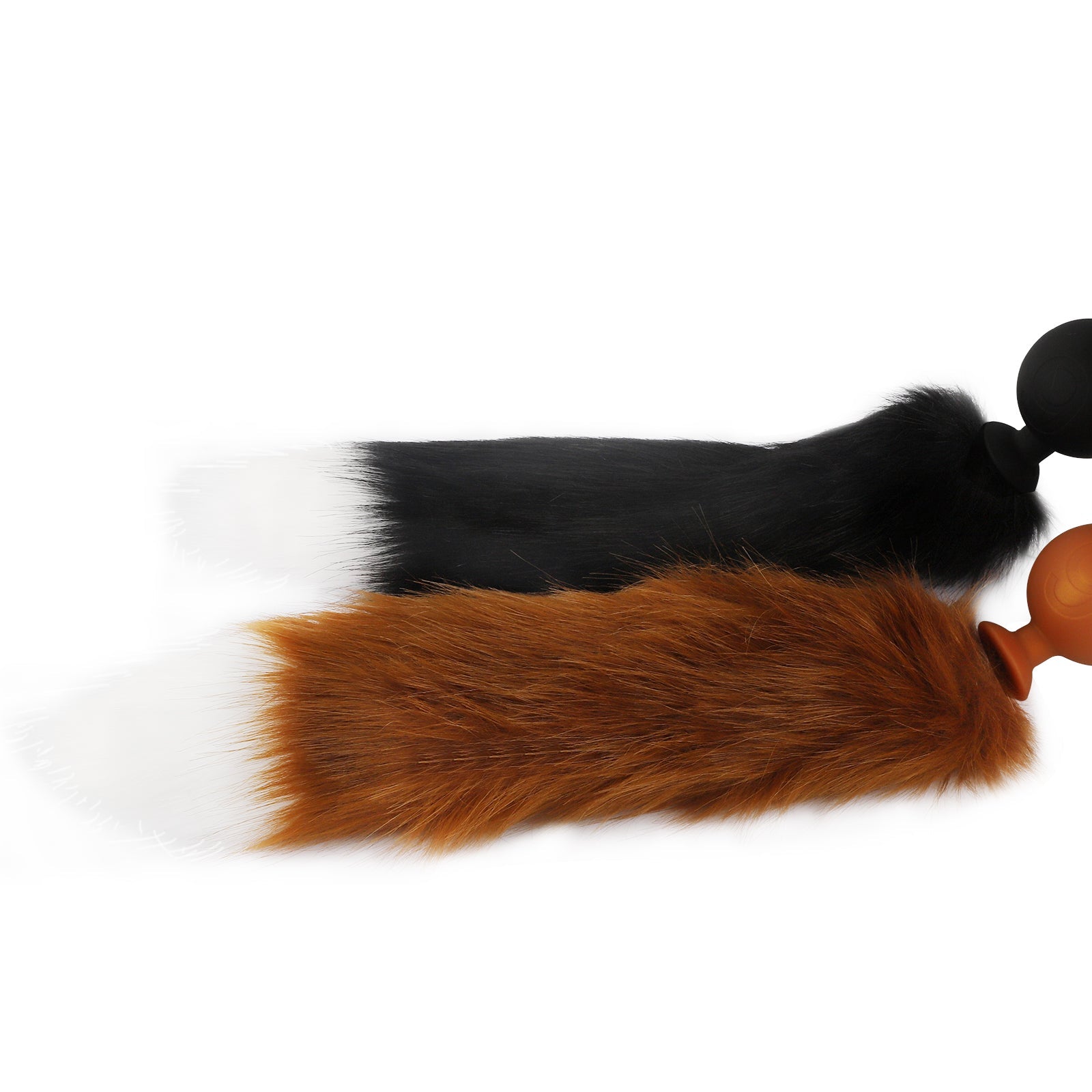 九つボール アナルビーズ 尻尾付き 蛍光