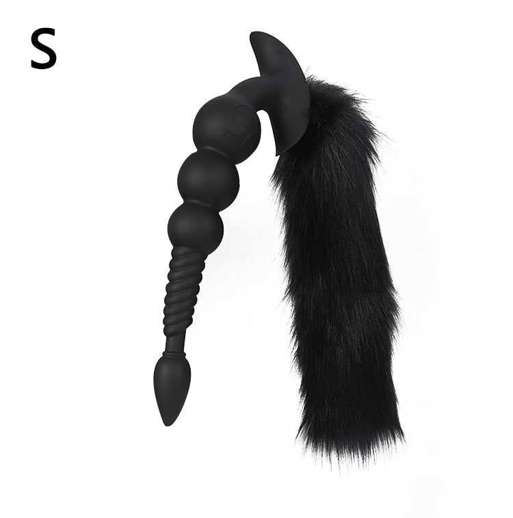 複合形 アナルビーズ 尻尾付き