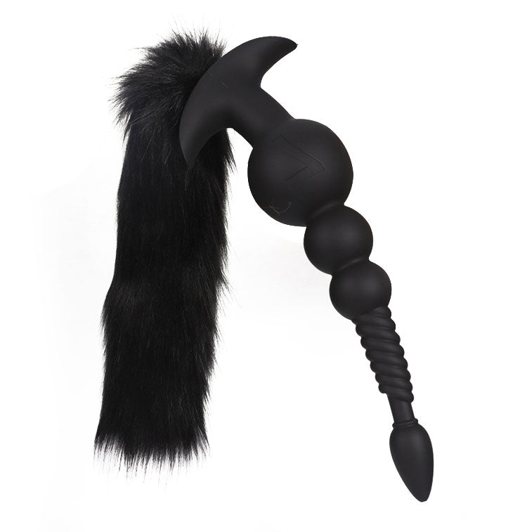 複合形 アナルビーズ 尻尾付き