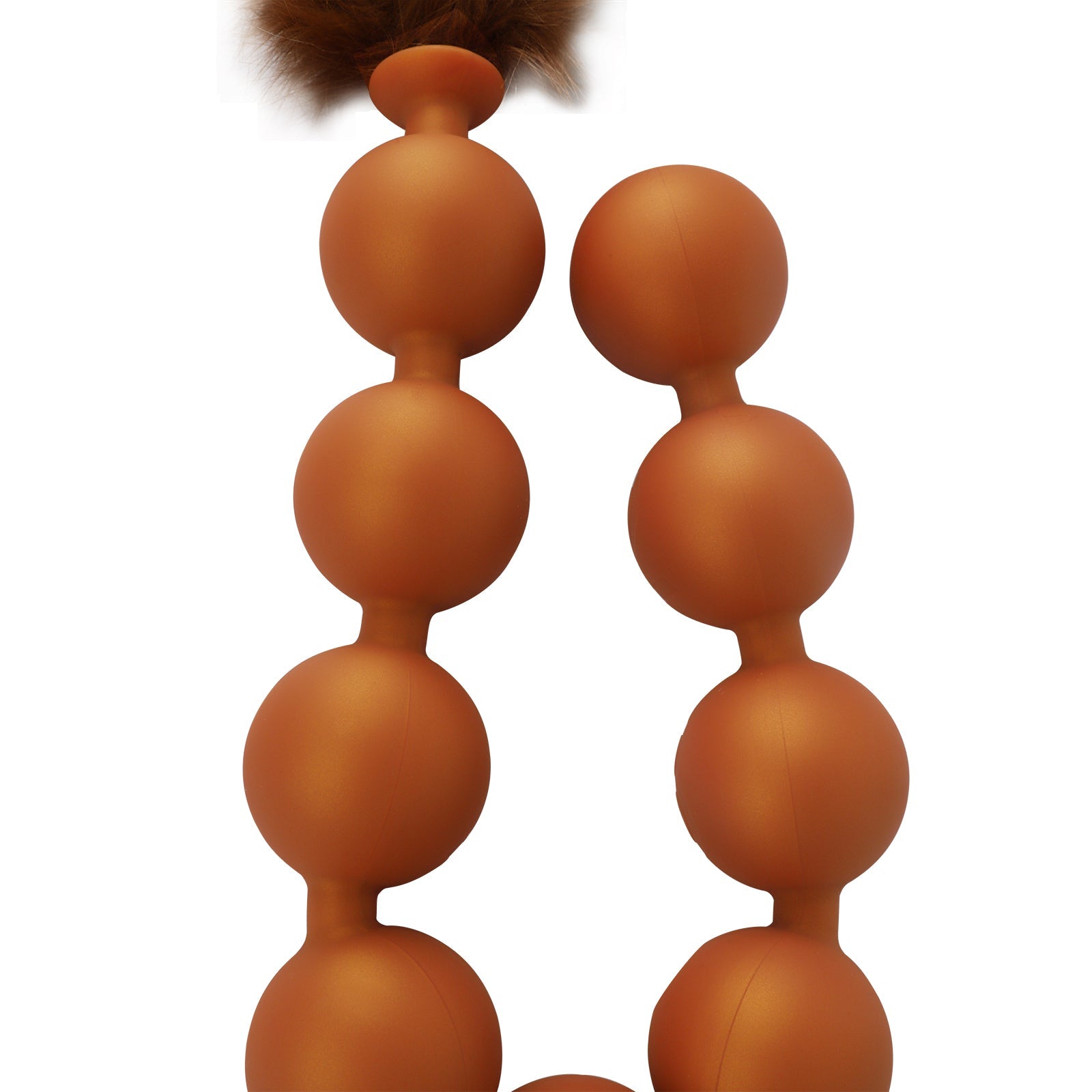 九つボール アナルビーズ 尻尾付き 蛍光