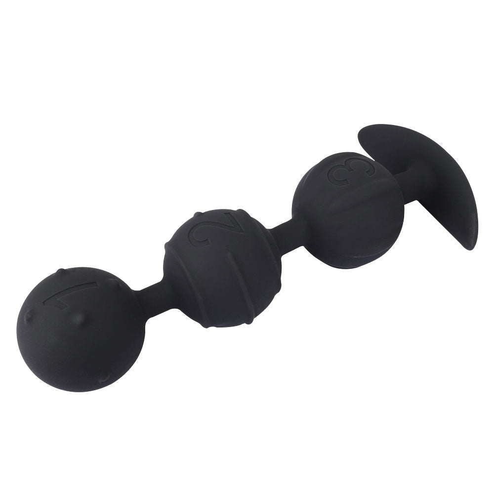 三つボール アナルビーズ 尻尾付き